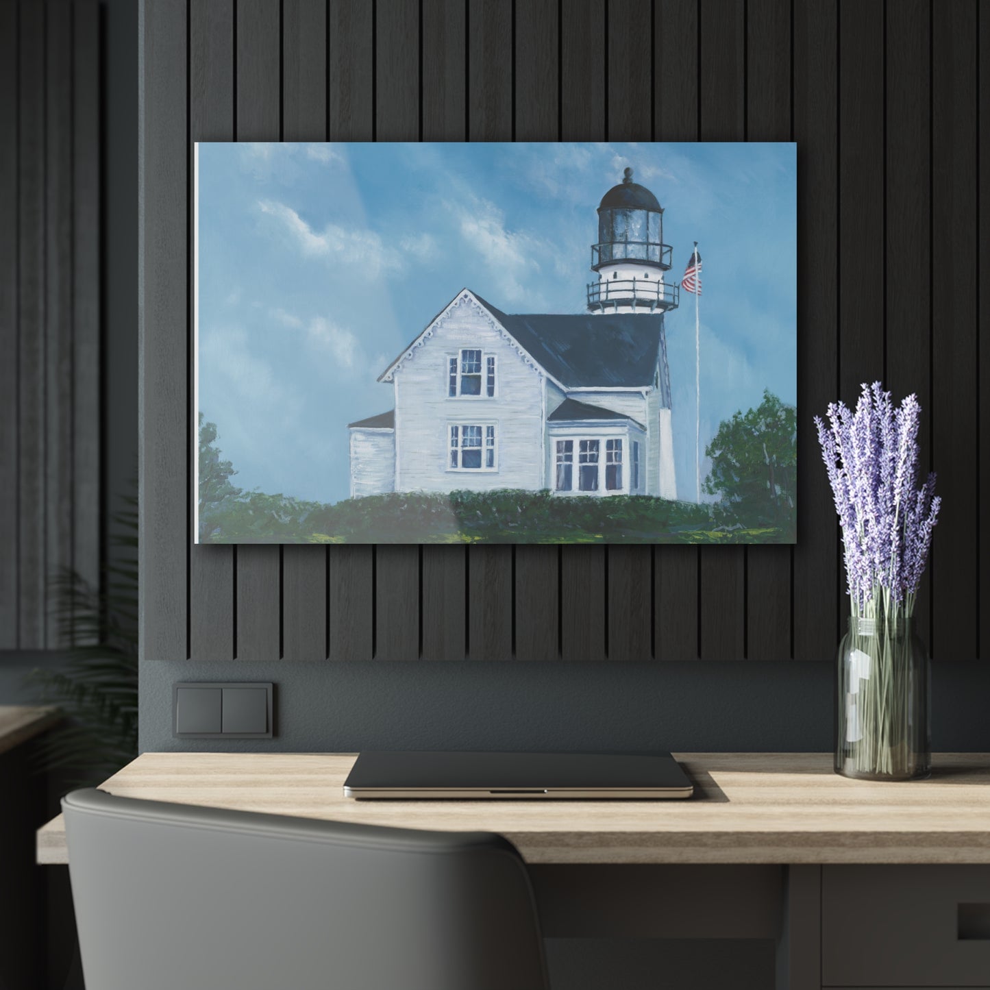 Cape Elizabeth Twin Lights Coastal Maine Acrylic Print — French Cleat Wall Art