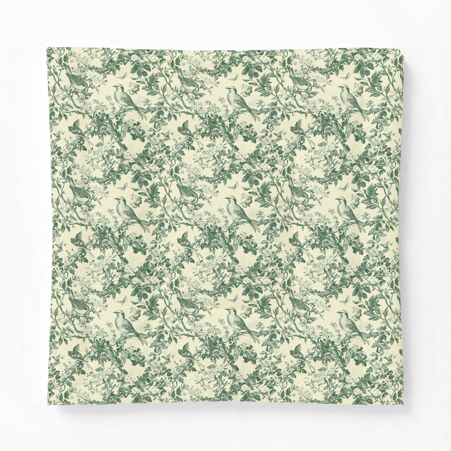 Botanical Green Vine Cotton Comforter — Floral Bedding for Cozy, Natural Bedroom