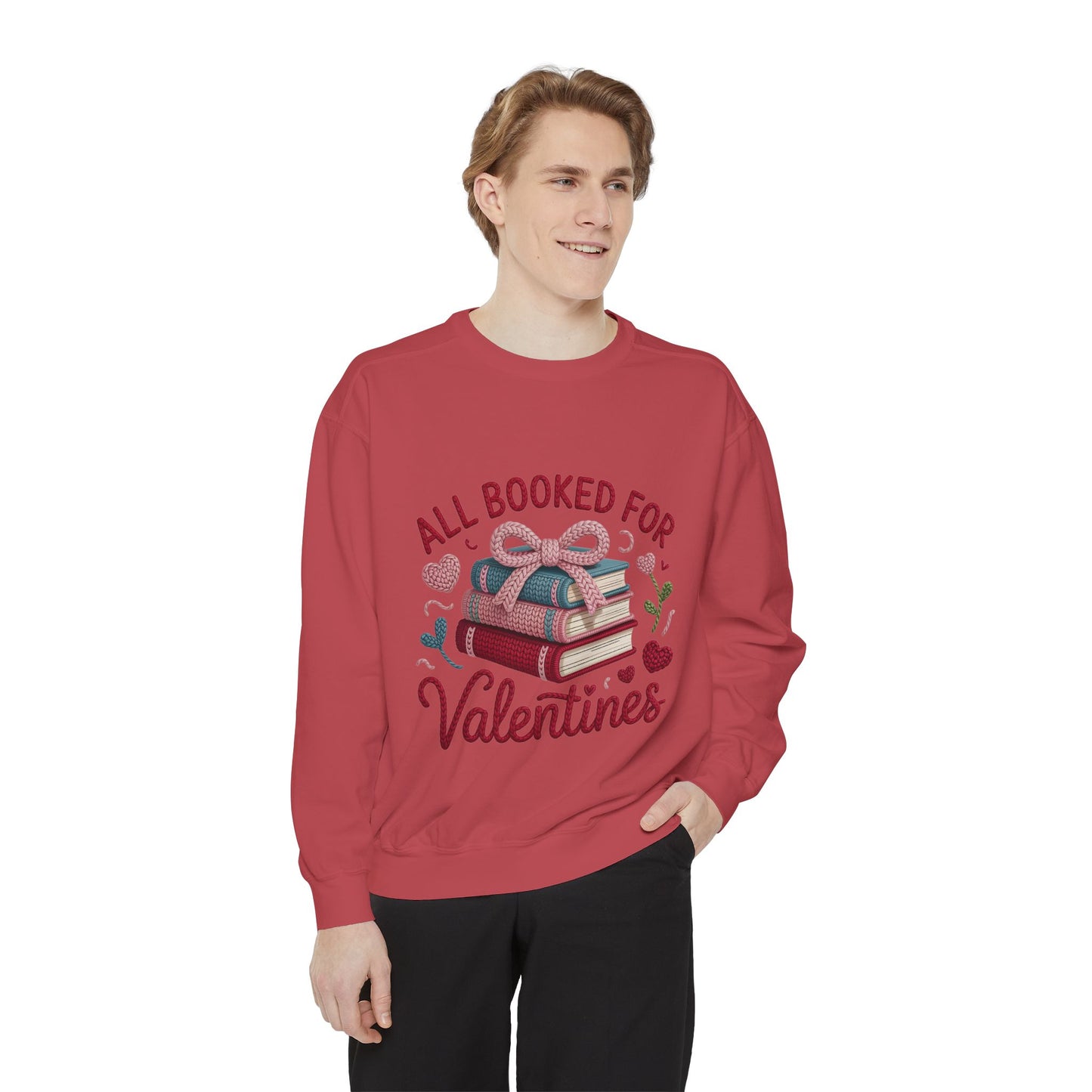 Valentine's 'All Booked for Valentines' Book Lover Sweatshirt