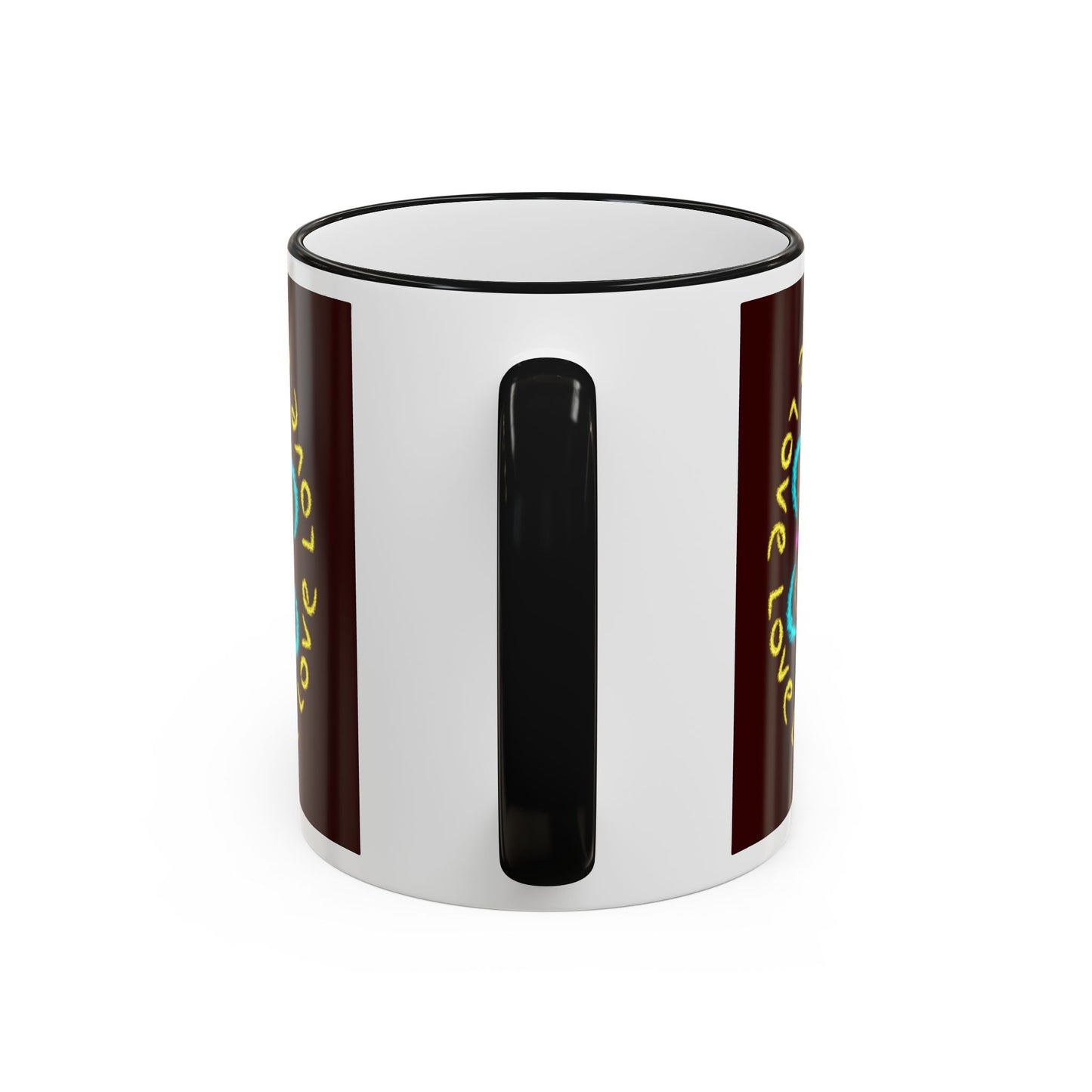 Love Mandala Accent Rim Mug — Ceramic 11oz/15oz