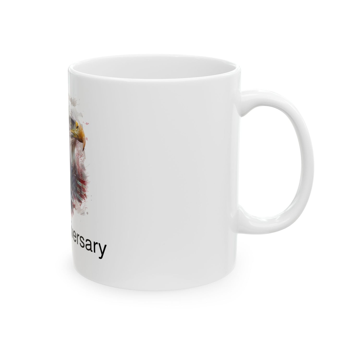 Double Bald Eagle 250th Anniversary Mug | American Flag Ceramic Mug