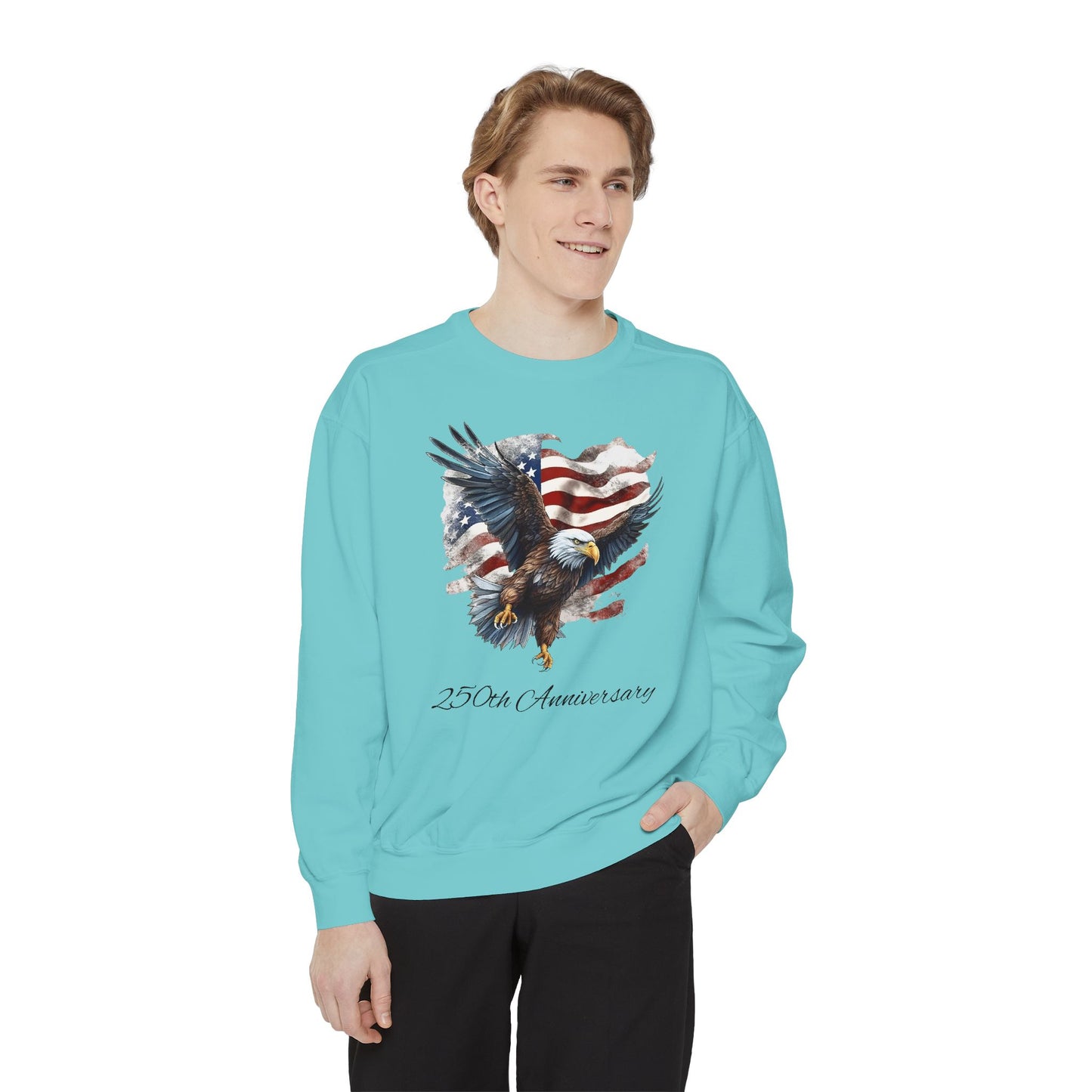 Patriotic Eagle 250th Anniversary American Flag Sweatshirt