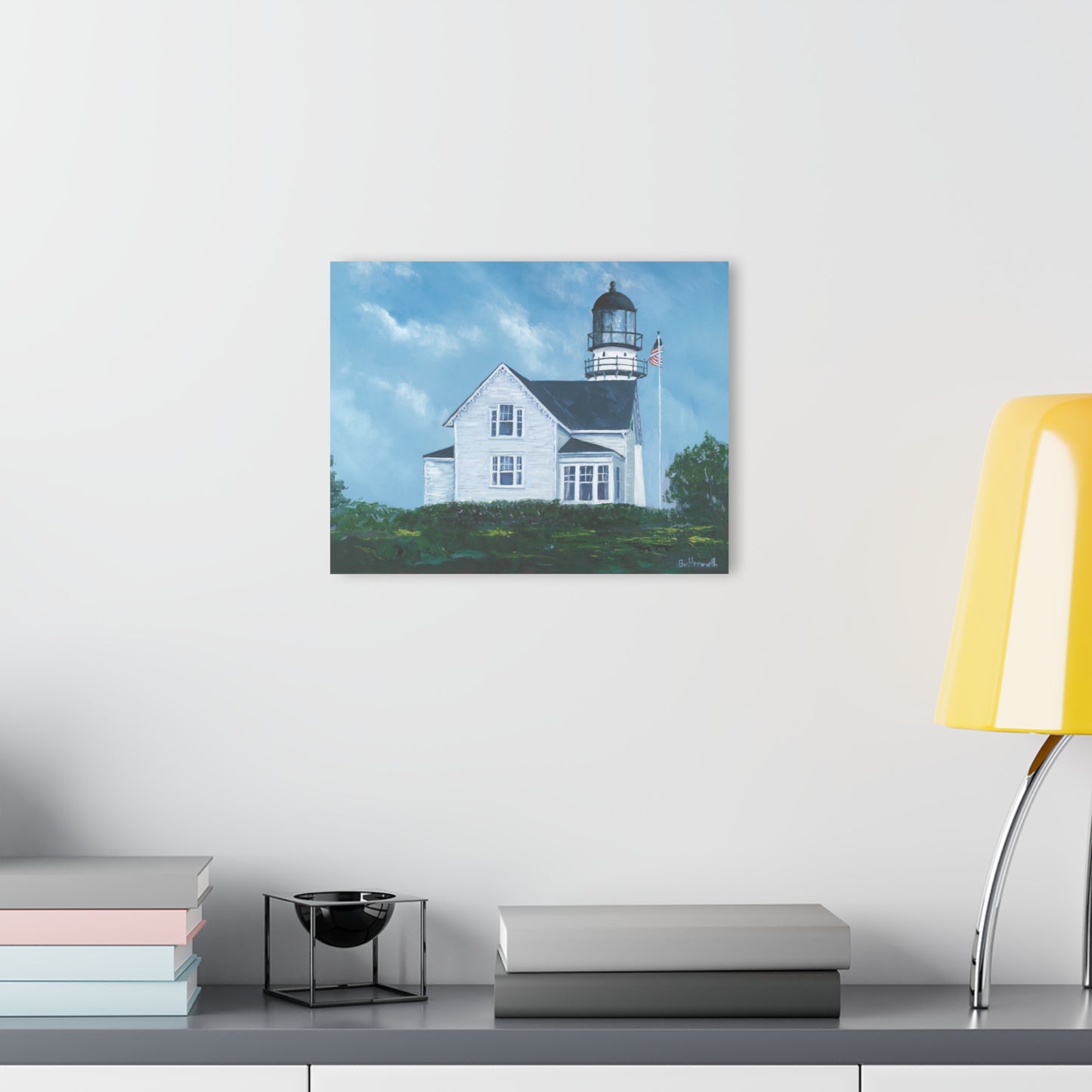 Cape Elizabeth Twin Lights Acrylic Print — Coastal Wall Art (French Cleat Hanging)