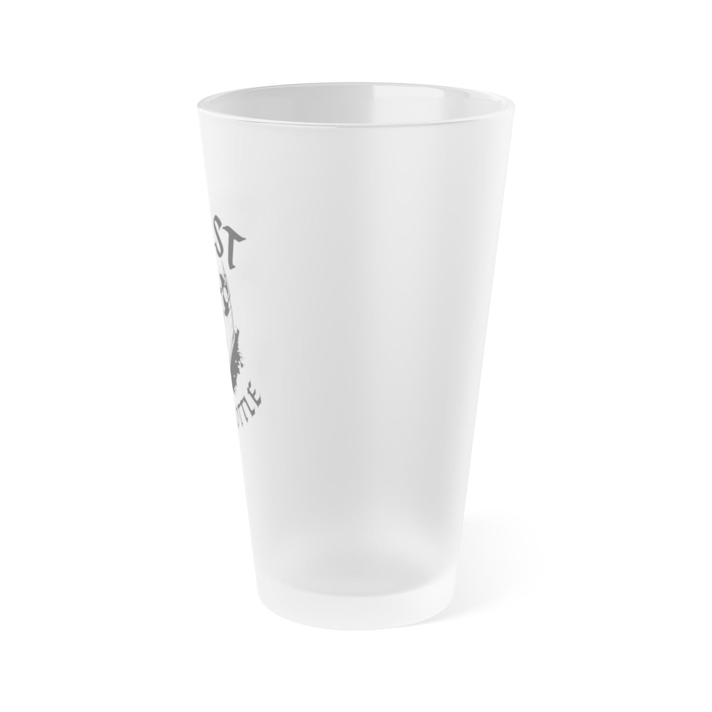 Twist The Throttle Frosted Pint Glass - 16oz Motorcycle Helmet Beer Glass