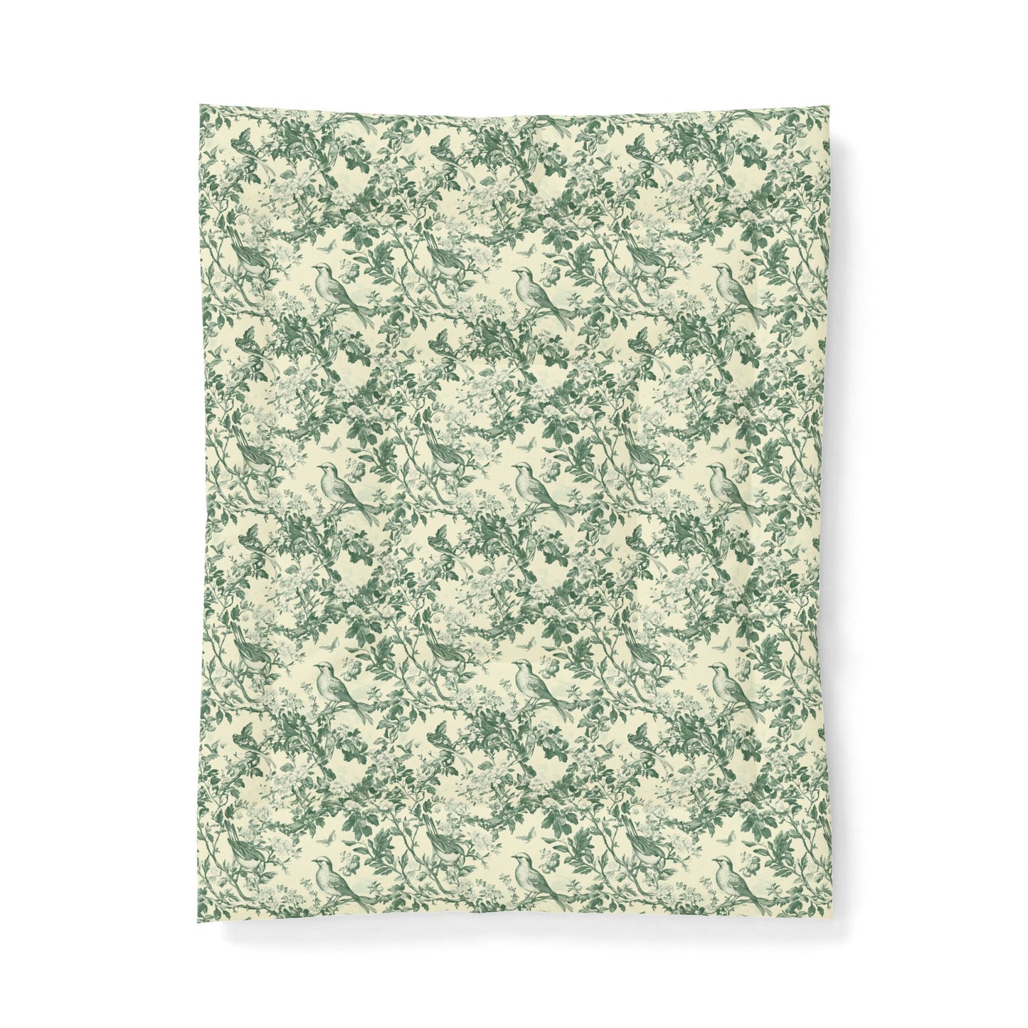 Botanical Green Vine Cotton Comforter — Floral Bedding for Cozy, Natural Bedroom