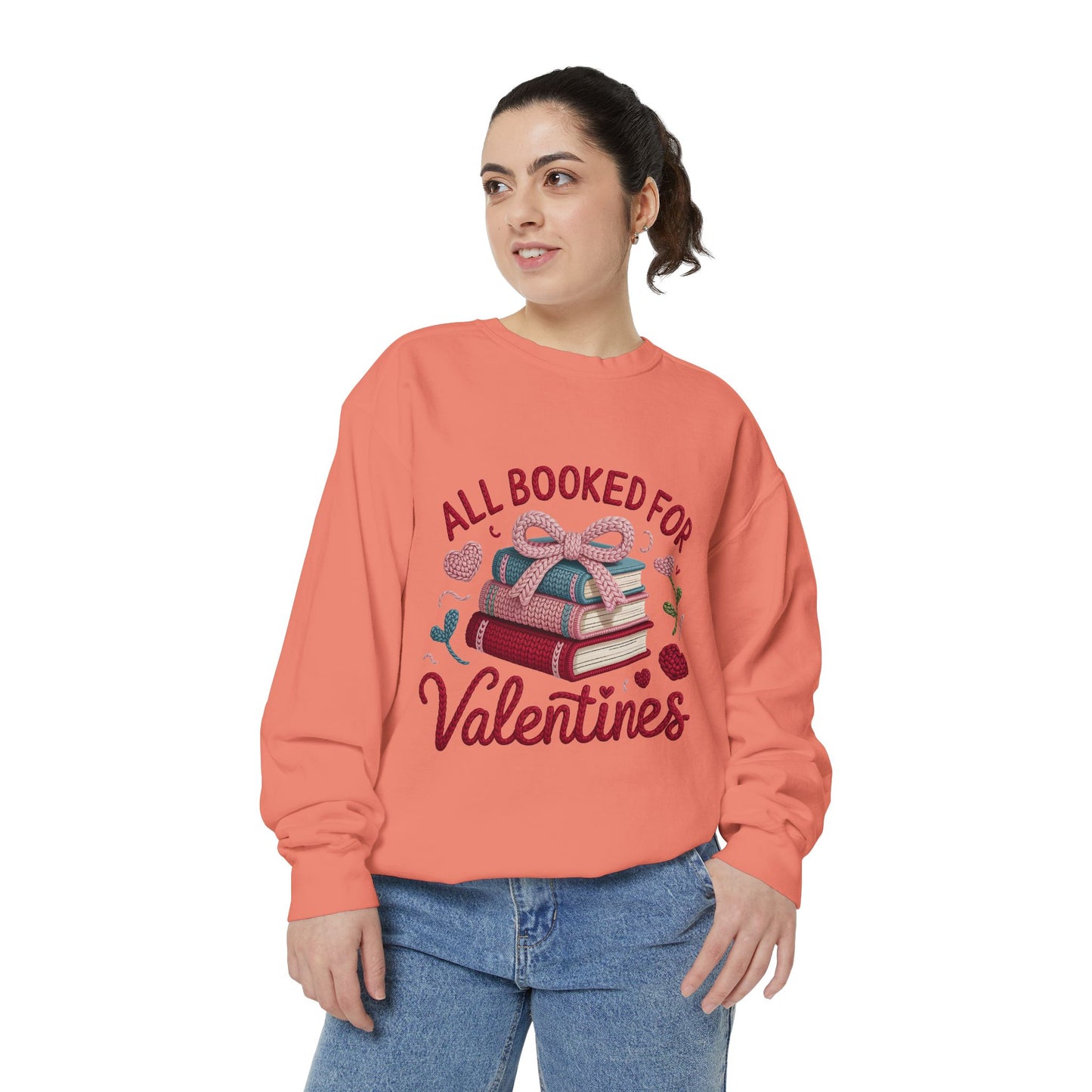 Valentine's 'All Booked for Valentines' Book Lover Sweatshirt