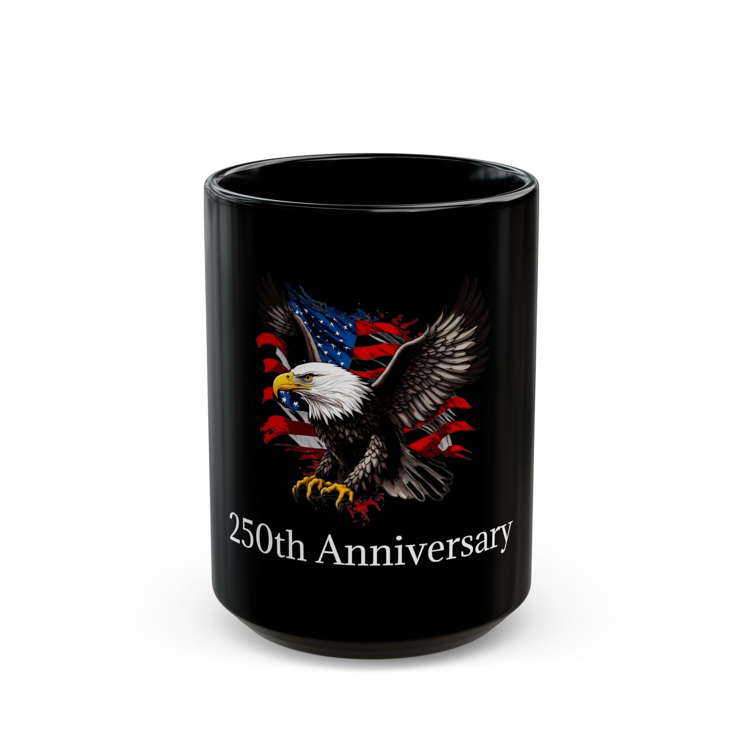 Bald Eagle with American Flag 250th Anniversary Mug