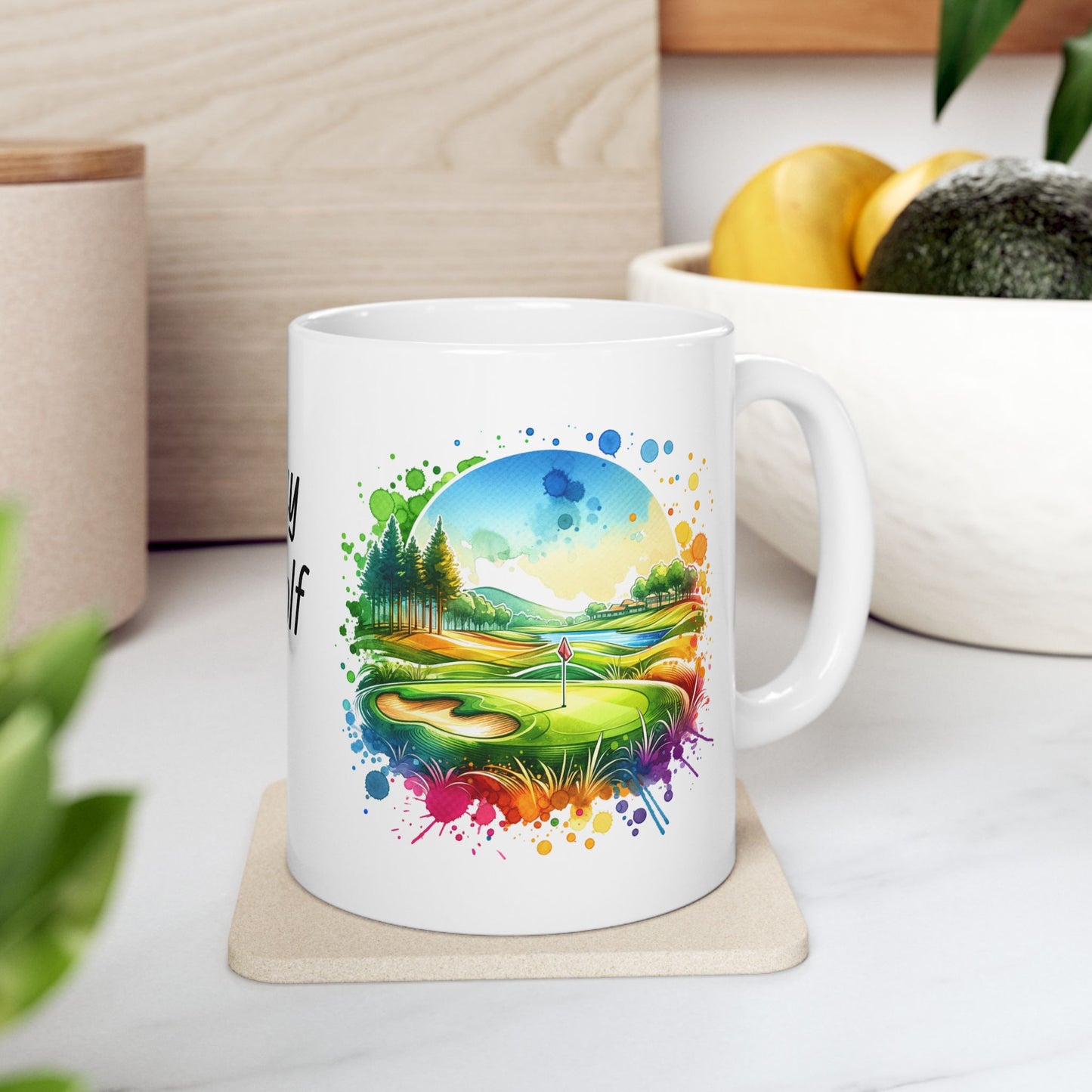 A Day of Golf Ceramic Mug — 11oz & 15oz Coffee Cup for Golf Lovers