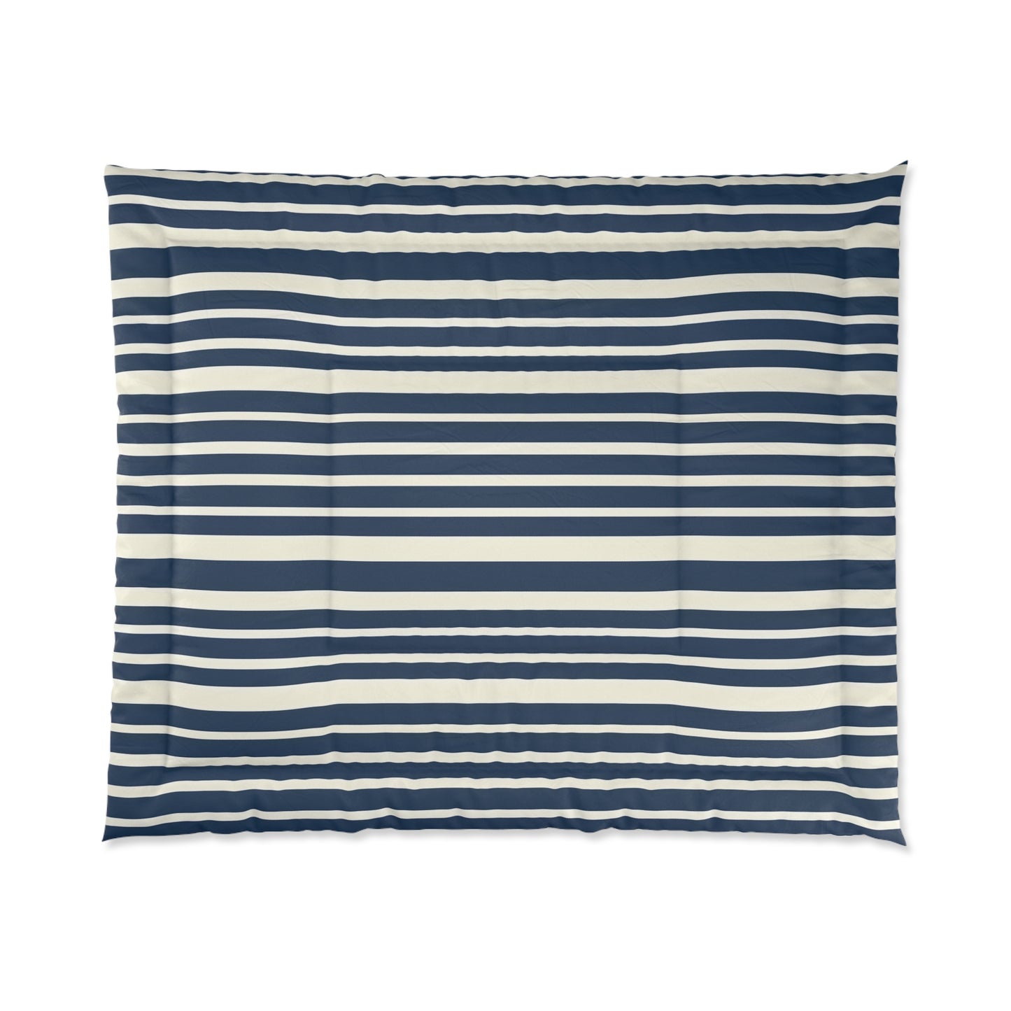 Navy & White Striped Comforter — Nautical Classic Comforter for the Bedroom