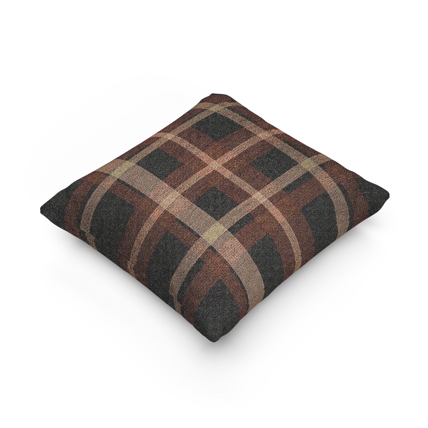Rustic Plaid Woven Pillow | Plaid Throw Pillow, Farmhouse Decor