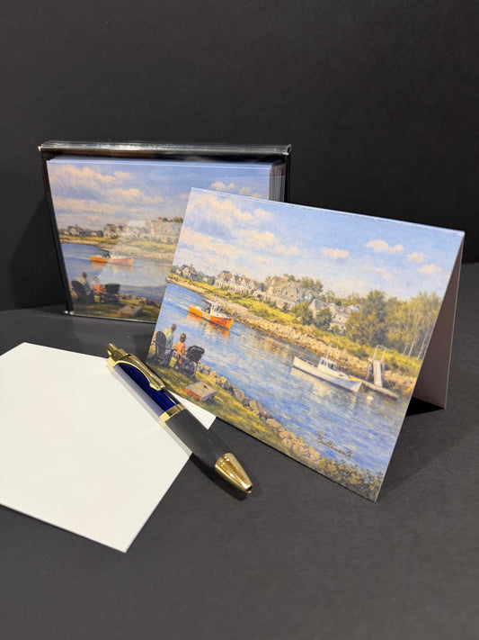 Note Cards Kennebunkport Coastal Harbor | Stationery note cards